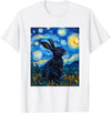 Bunny Rabbit Van Gogh Style Starry Night Cute Graphic T-Shirt in White