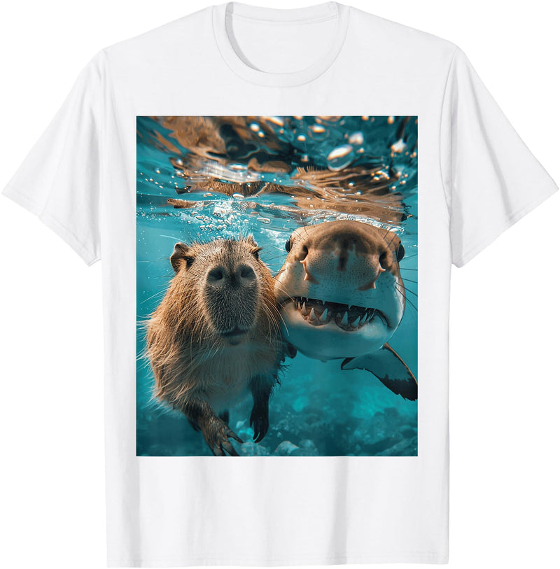 Funny Graphic Capybara Gift Ideas Funny Graphic Capybara T-Shirt - White