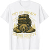 Bear Camp Trekkers Funny Hiking Bear Out of Breath Joke T-Shirt - White