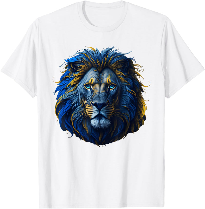 Lions, Astrology And Horoscope Tees Lion colorful lions King Of Animals From Africa T-Shirt - White