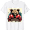 Funny Boxing Animals Boxer Bear With Boxing Gloves Kickboxing Funny Boxing T-Shirt - White