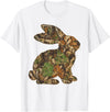 Camo Easter Bunny Patchwork Spring Rabbit Men Women Kids T-Shirt in White