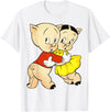 Looney Tunes Porky & Petunia Pig Portrait T-Shirt - White