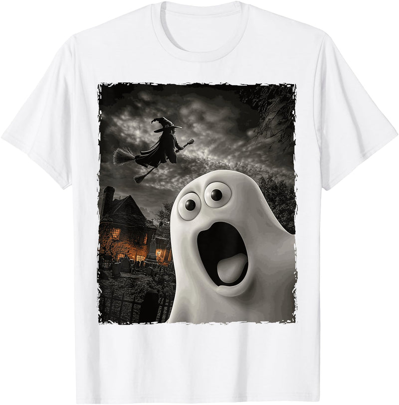 Funny Tee-Tshirt Halloween Gift Ideas Funny Boo Ghost Witch Halloween Costume T-Shirt - White
