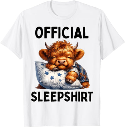 Idea Scottish Highland Cow Official Sleepshirt Pajamas T-Shirt