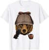 Wowsome! Bear Detective Wildlife Bear Animal Lover T-Shirt - White