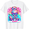 Glow Mom Apparel This Mom Glows Skeleton Mom Colorful Design T-Shirt - White