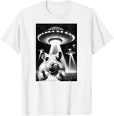 Hamster UFO | Funny Invasion Meme Alien Hamster UFO Selfie T-Shirt - White