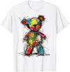 @n!mal Bear Drawing Colorful Art Animal Abstract Graphic Bear T-Shirt - As Pictured