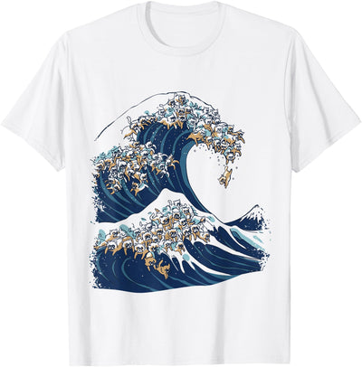Huebucket The Great Wave of Cats Japanese Art T-Shirt T-Shirt