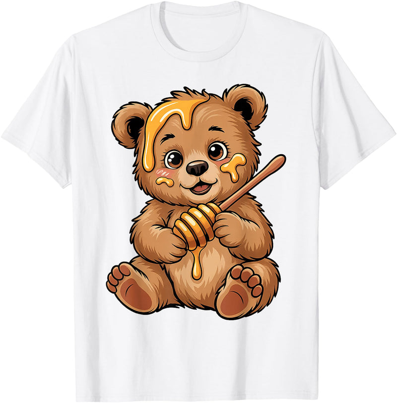 Funny bear design for kids men women Cute Bear Design for Bear Lover and Bear T-Shirt - White