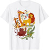 Disney Lion King Friends Animated Portrait T-Shirt - White
