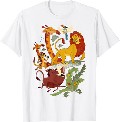 Lion King Friends Animated Portrait T-Shirt
