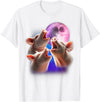3 Animals Howling At The Moon Shirt & Gifts 3 Pigs Howling At The Moon Funny Pig Animal Lover Farmer T-Shirt - White