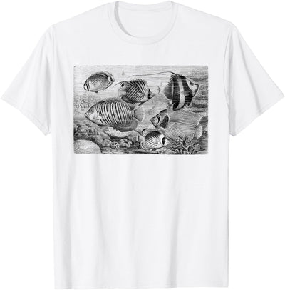 The New Antique Vintage Tropical Fish Print T-Shirt