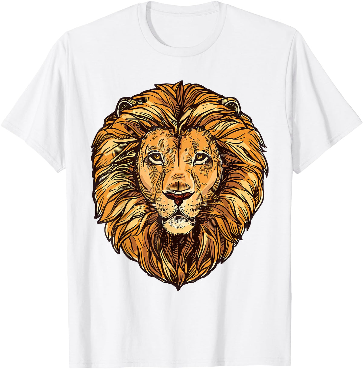 ROSS BOSS Majestic Lion Mane Detail Art T-Shirt - White