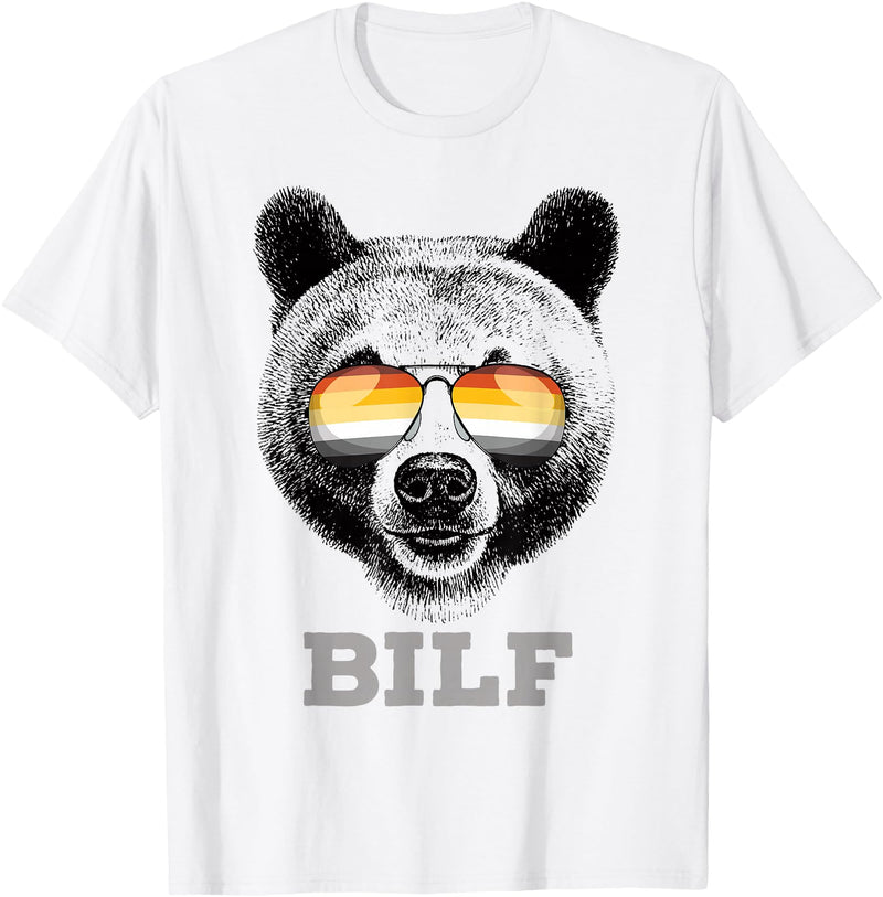LGBT Equality Rights Gifts BILF Gay Bear Pride Daddy Grizzly Gift T-Shirt - White