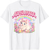 Cute Bunny Rainbow Floral Funny Gifts for Men Women Kid T-Shirt in White
