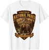 National Parks Conservation Co Protect National Parks Bear Vintage Arrowhead Badge Apparel T-Shirt - White