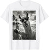 Funny Llama Stuff Accessories & Gifts Cool Llama Selfie At The Beach, Cute Llamas Alpaca T-Shirt - White