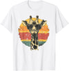 The Giraffe Fan Co. Giraffe Vintage Sunglasses Funny T-Shirt - White
