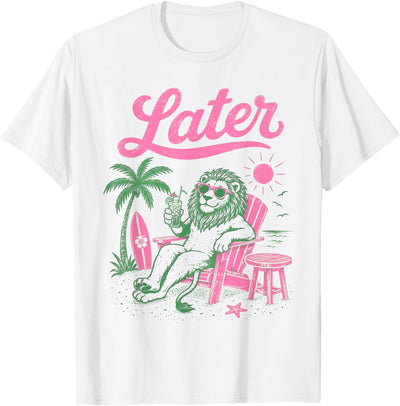 Lion School's Out for Summer Teacher Student Men Women T-Shirt