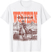 Cowboy Cowgirl Country & Western Designs Co. Vintage Cowboy Cowgirl Country & Western Wild West Horse T-Shirt - White