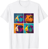 In Fi Guinea Pig Guinea Pig Pop Art Design Illustration Colorful Animal Women T-Shirt - White