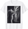 SH-Star Cat Lion Mirror Reflection Art Gifts Animal Face Ni T-Shirt - White