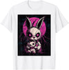 Anime Rabbit Goth Teddy Bear Gothic Anime Bunny T-Shirt in White