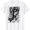 A Lions Gaze Aesthetic Lioness Face Graphic Leaders of African Pride Lions Womens T-Shirt - White