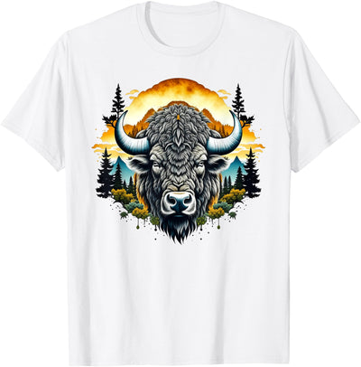 Cow Outdoor Buffalo Nature Bison Outdoors T-Shirt