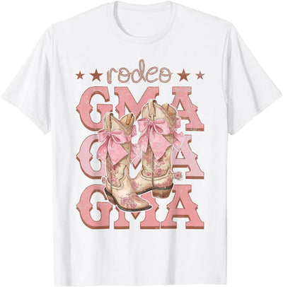 Country Cowgirl Western Family Matching Rodeo Gma Pink Boots T-Shirt