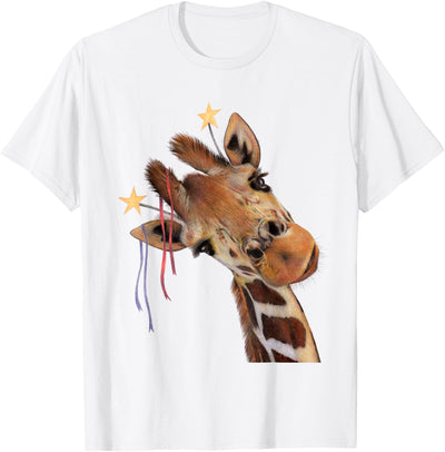 'Good Time Giraffe' Party Animal Drawing T-Shirt Clothing T-Shirt