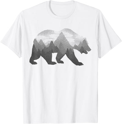Bear Double Exposure Surreal Wild Animals T-Shirt