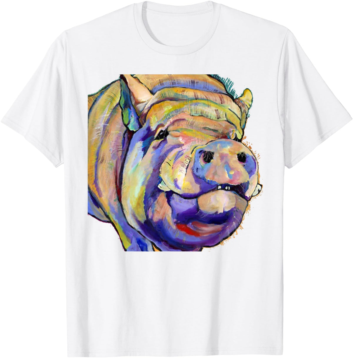 Potbelly Pig Shirt - Potbelly Pig Gifts - Potbellied Pig Art T-Shirt - White