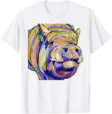Potbelly Pig Shirt - Potbelly Pig Gifts - Potbellied Pig Art T-Shirt - White