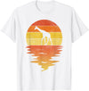 TrendyPull Silhouette Retro Vintage Style Gifts Giraffe Shirt Retro Sunset 70s Vintage Giraffe T-Shirt - White