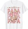 Country CowGirl Western Family Matching Rodeo Papa Pink Boots Coquette Cow-Girl Birthday Party T-Shirt - White