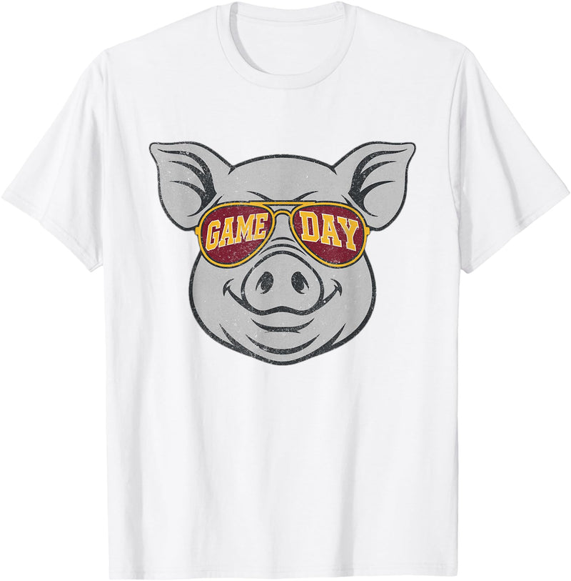 Game Day Pig Tee-TShirt Gifts Game Day Pig T-Shirt - White