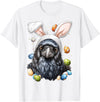 Crow Raven Easter Rabbit Eggs Bunny Ears T-Shirt in White
