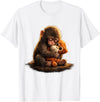 CONLEE Cute Baby Monkey Punch Viral Zoo Japan Design T-Shirt - White