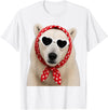 Funny Polar Bear with Sunglasses Cute Polar Bear Lover Heart Sunglasses T-Shirt - White