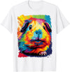 PopArt Pet Animal Prints A Guinea Pig T-Shirt - White