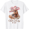 Funny Horse Talk Derby To Me Talk Derby to Me Funny Racing Horse Men Women T-Shirt - White