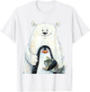 click here for better animal tees cute Polar bear and penguin bird fish lovers animal friends T-Shirt - White