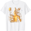 Bunny Howling to the Moon Vintage 90s Animal Easter Day T-Shirt in White