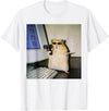 Funny Hamster Meme Cyber Hamster Meme Smoking Humor Computer T-Shirt - White
