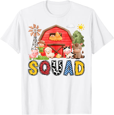 Farm Cow Birthday Boy Party Matching Squad Matching Family T-Shirt