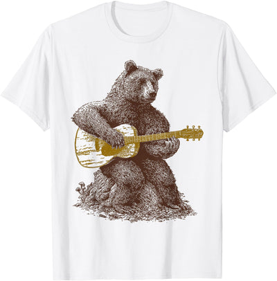 Bear plays guitar for men and women T-Shirt